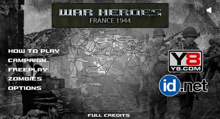 Review Game Y8 Bắn Súng – War Heroes France 1944 – 1play – 1 người chơi – Chiến dịch đổ bộ