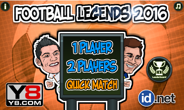 Review Game Y8 – Football Legends 2016 – 2play – 2 người chơi – Càn quét lưới đối phương