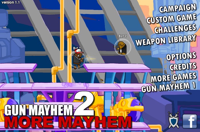 Review Game Y8 - Gun Mayhem 2 - 4play - 4 người chơi - Tiếp tục đọ tài bắn tỉa cùng bạn bè