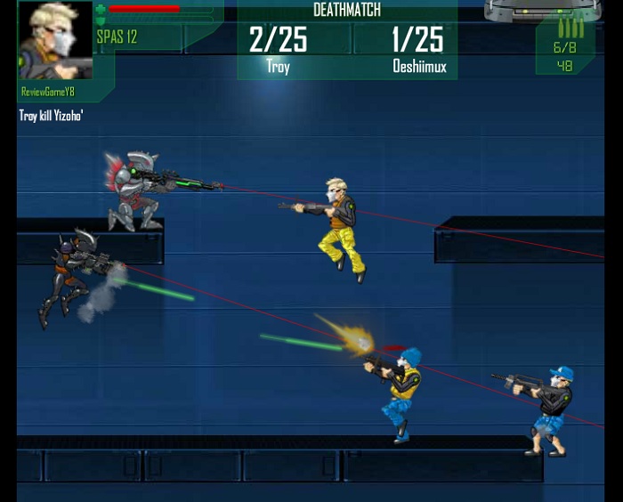 Review Game Y8 Bắn Súng - Alien Attack Team - 1play - 1 người chơi - Cùng đồng đội tấn công Ailen