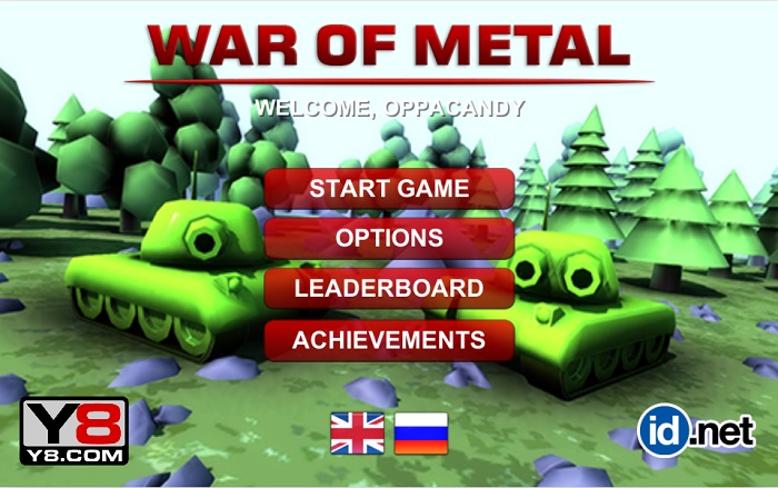 Review Game Y8 Bắn Súng - War of Metal - 3play - 3 người chơi - Cuộc chiến của xe tank
