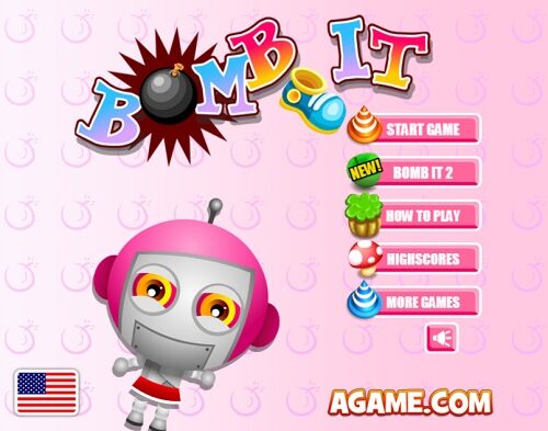 Review Game Y8 – Bomb It – 2play – 2 người chơi – Người máy đặt boom