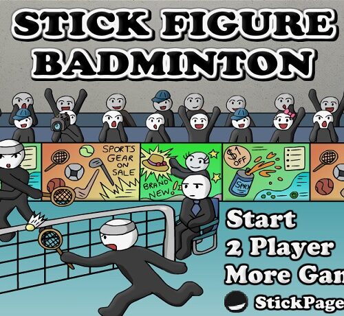 Review Game Y8 – Stick Figure Badminton – 2play – 2 người chơi – Cầu lông hình gậy