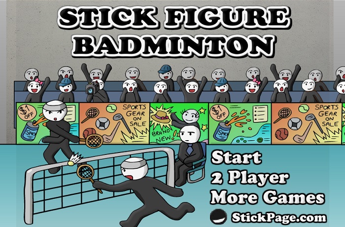 Review Game Y8 – Stick Figure Badminton – 2play – 2 người chơi – Cầu lông hình gậy