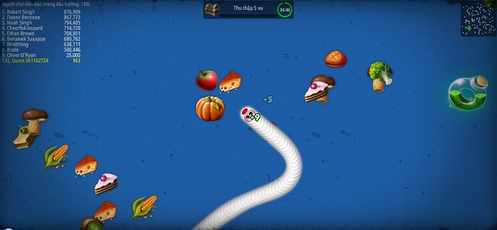Review Game Y8 - Worms Zone - 1play - 1 người chơi - Giun giành thức ăn