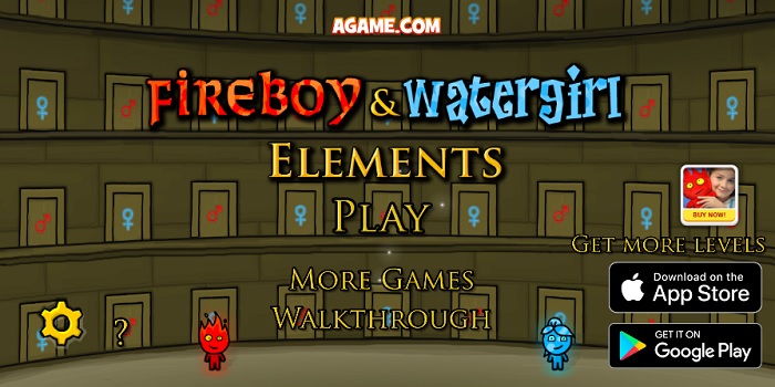 Review Game Y8 – Fireboy and Watergirl 5 Elements – 2play – 2 người chơi – Lửa nước tại 7 ngôi đền nguyên tố