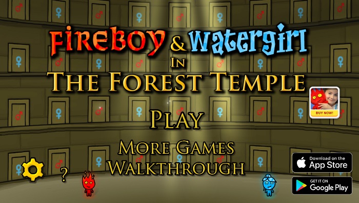 Review Game Y8 - Fireboy And Watergirl Forest Temple - 2play - 2 người chơi - Lửa nước tại ngôi đền trong rừng