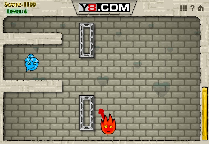 Review Game Y8 - Fireboy and Watergirl Kiss - 1play - 1 người chơi - Lửa nước phiên bản tình yêu